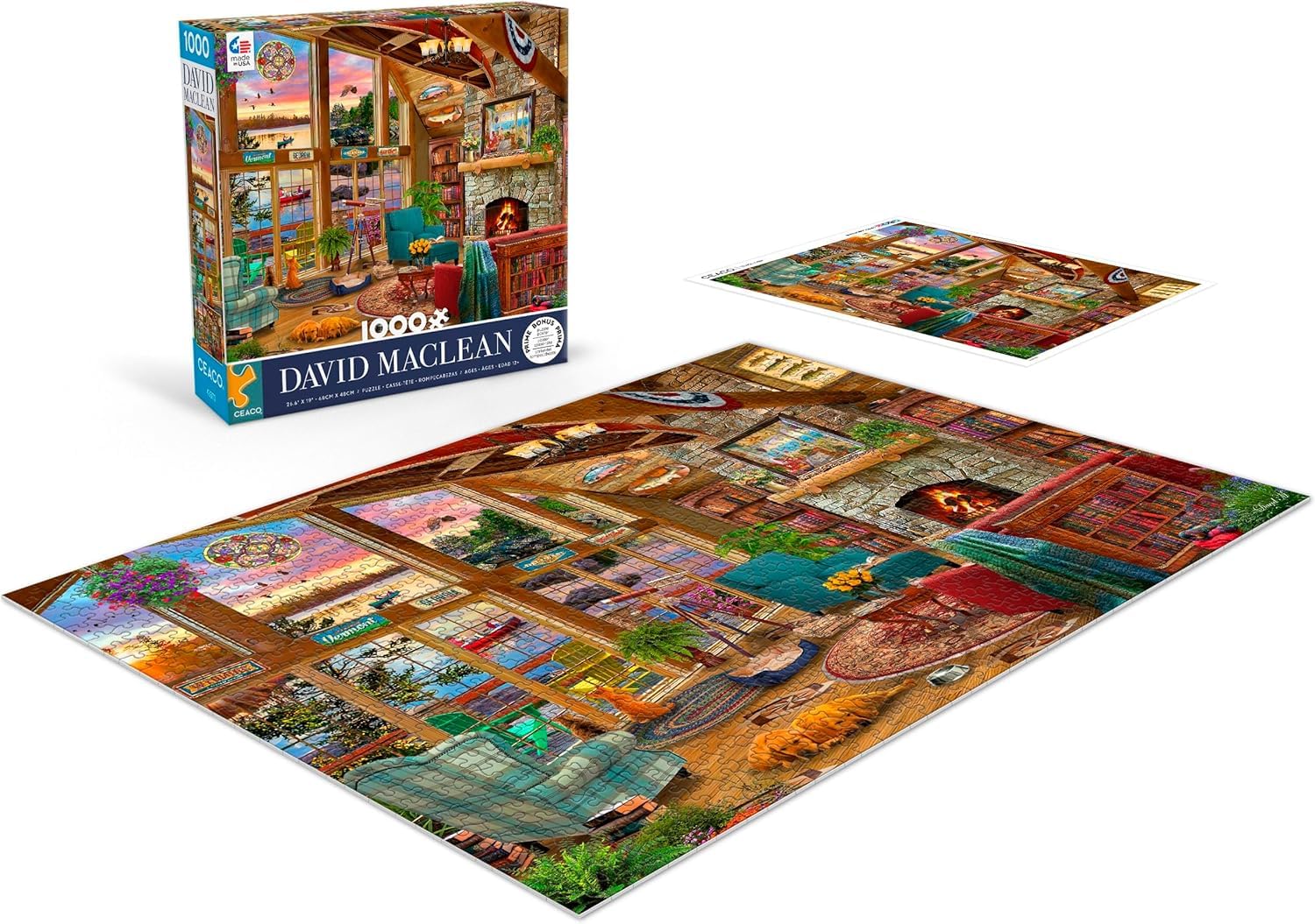 Amazon.com: Ceaco - David Maclean - Sunset Lodge - 1000 Piece